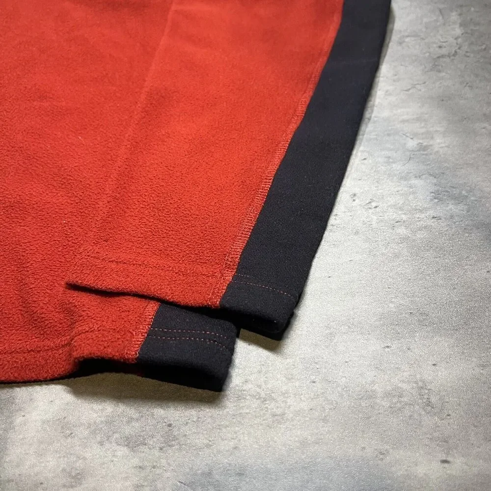The North Face Alpine Jacket Men XL Fit L Back Red Fleece‎ 1/4 Zip Gorpcore